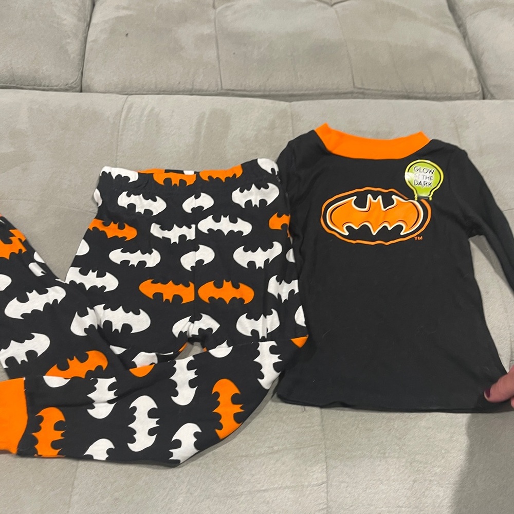 Black and Orange Batman pajamas